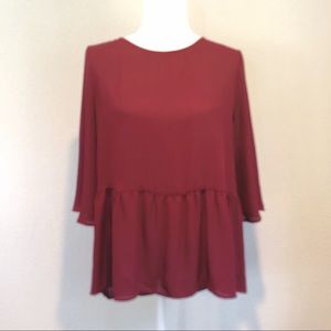 Faded Glory Maroon Top
